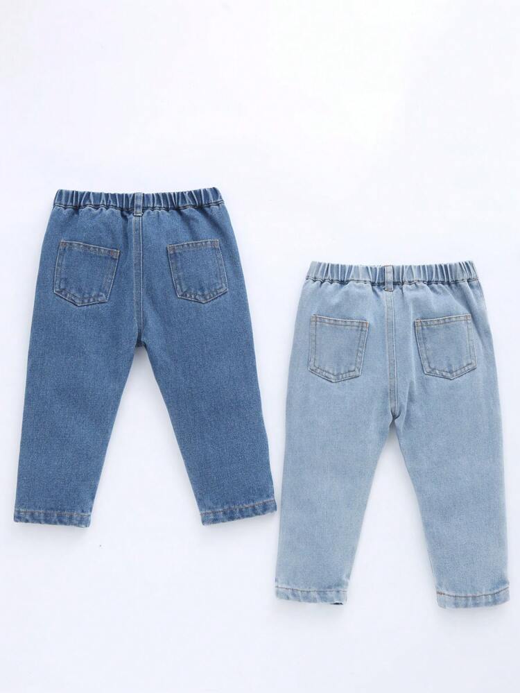 Infant Boys' Multicolor Casual Tapered Jeans With Distressed Details