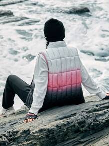 In My Nature Women's Gradient Color Outdoor Vest Jacket - Baby Pink - View 2