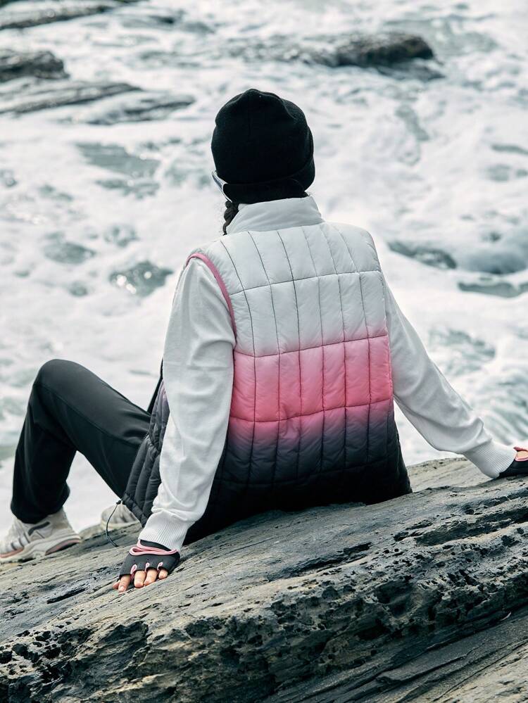 Women's Gradient Color Outdoor Vest Jacket