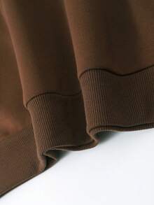 Nam In Động vật Dây rút Hoodie - Cà phê nâu - Xem 3