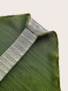 SHEIN ICON Áo hai dây Kim loại Chất rắn Ca-vát Backless Viền khăn tay - Màu xanh Ô liu - Xem 4