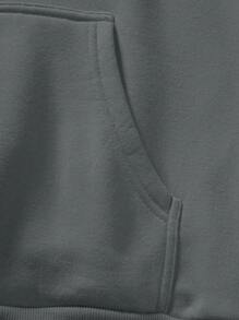 Manfinity Homme Men Slogan Graphic Kangaroo Pocket Thermal Drawstring Hoodie & Sweatpants - Multicolor - View 8