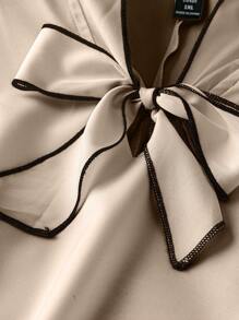 DreamSkyne 女式加大號打結通勤襯衫