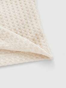 ROMWE 露肩喇叭袖 T 卹 - 卡其色 - 查看 4