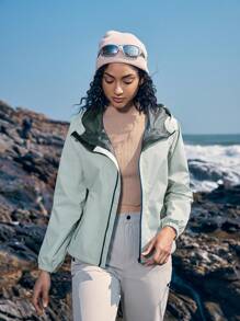 In My Nature Wasserdichte Kapuzen-regenjacke Für Damen, Ideal Für Outdoor-sport