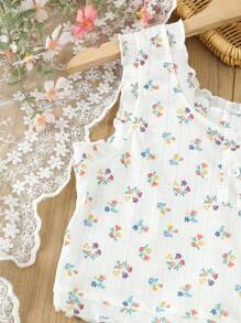 Conjunto De Roupa Íntima Floral Para Meninas Pré-adolescentes