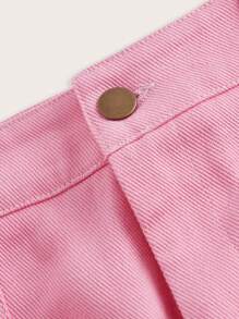 SHEIN ICON Women'S Mid-Rise Loose Trousers - Pink - View 3