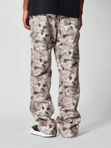 SUMWON Flare Fit Workwear Jean With All Over Print