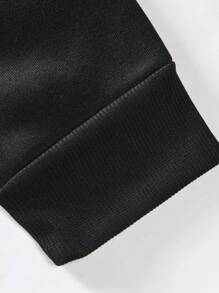 Manfinity Homme Men Slogan Graphic Kangaroo Pocket Thermal Drawstring Hoodie & Sweatpants - Multicolor - View 3