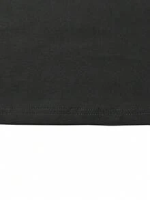 Leggings con camiseta con estampado de letra - Negro - Ver 4