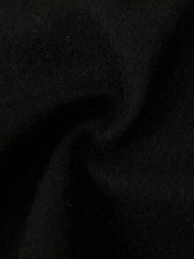 Manfinity Homme 寬鬆款男士圓領衛衣，貓印花設計 - 黑色 - 查看 5