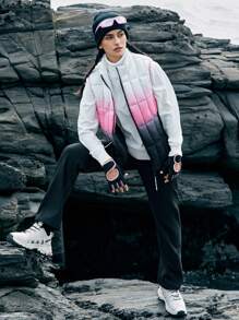 In My Nature Women's Gradient Color Outdoor Vest Jacket - Baby Pink - View 4