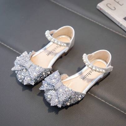 Scarpe Basse Per Bambini, Scarpe Da Principessa In Cristallo, Scarpe Con Punta In Strass
