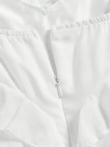 SHEIN MOD Women's Ruffled Sleeveless Dress - White - View 4