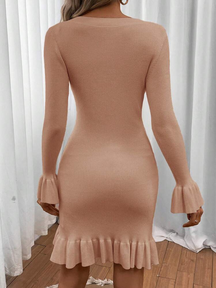 Women's Bell Sleeve Sweater Dress