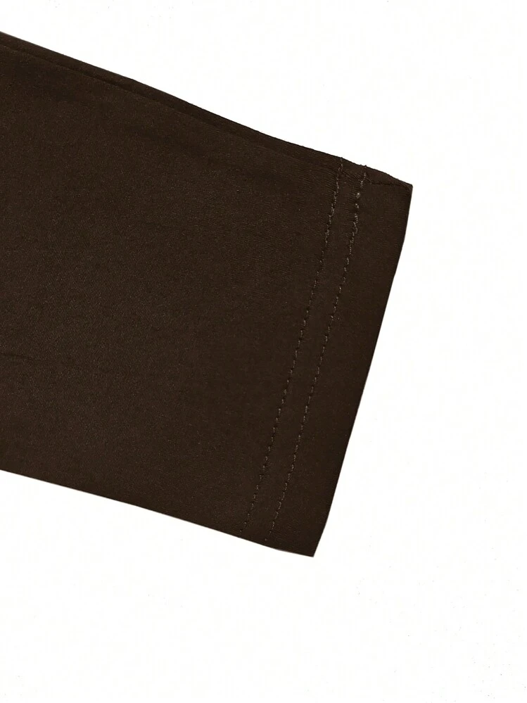 Solid Tee & Leggings Spring - Coffee Brown - View 7