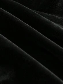 BizChic 女士天鵝絨燈籠袖襯衫 - 黑色 - 查看 8