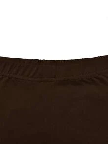 Solid Tee & Leggings Spring - Coffee Brown - View 6