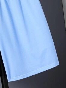 SHEIN Explorewe Teen Boy Palm Tree Printed Ombre Short Sleeve T-Shirt And Shorts Set - Multicolor - View 7