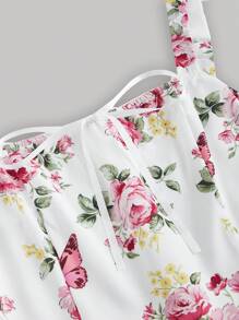 SHEIN MOD 女士花卉印花細肩帶連衣裙 - 彩色 - 查看 3