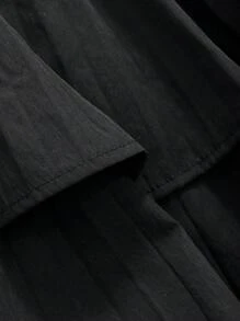 DAZY 女士纯色双层百褶裙、荷叶边秋季半身裙