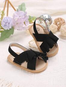 嬰兒和幼兒十字形黑色涼鞋和拖鞋 - 黑色 - 查看 6