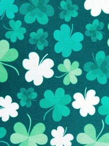 SHEIN 少女聖派屈克節幸運三葉草連衣裙 - 彩色 - 查看 6