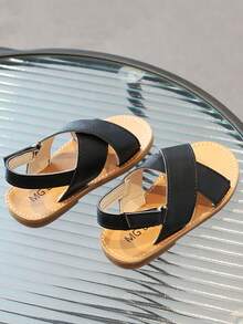 Baby Boys' Sandals With & Comfortable & Fashionable Design And Hook And Loop Fastener - Black - View 3