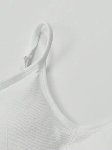 素色吊帶短上衣