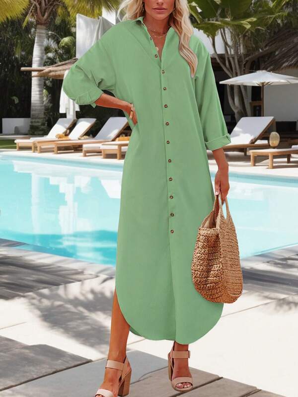 Women's Arc Hem Shirt Dress