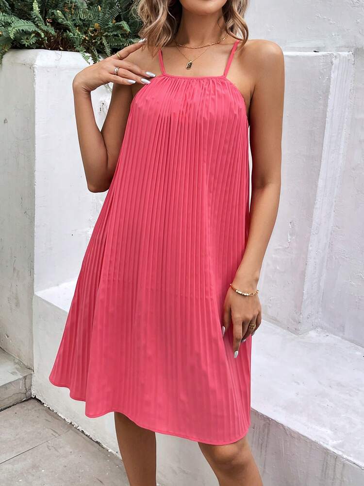Women's Pleated Cami Dress