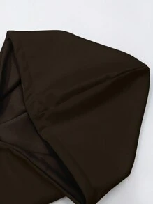 Manfinity EMRG 男士大尺碼天使和字母印花連帽運動衫 - 黑色 - 查看 6