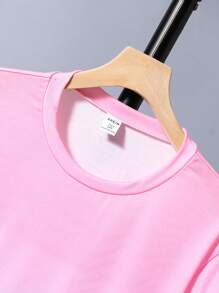 SHEIN Explorewe Teen Boy Palm Tree Printed Ombre Short Sleeve T-Shirt And Shorts Set - Multicolor - View 6