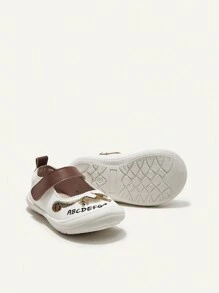 Lindo Y Divertido Zapatos De Bebé Mary Jane Bordados Con Patrón De Zorro