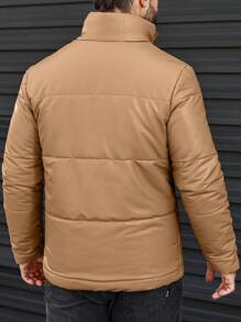 Manfinity Hypemode Men's Bright Padded Coat Padded Coat - Camel - View 2