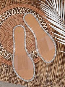 SHUZIA Women's Flat Sandals Clear Sandals - Silver - View 3