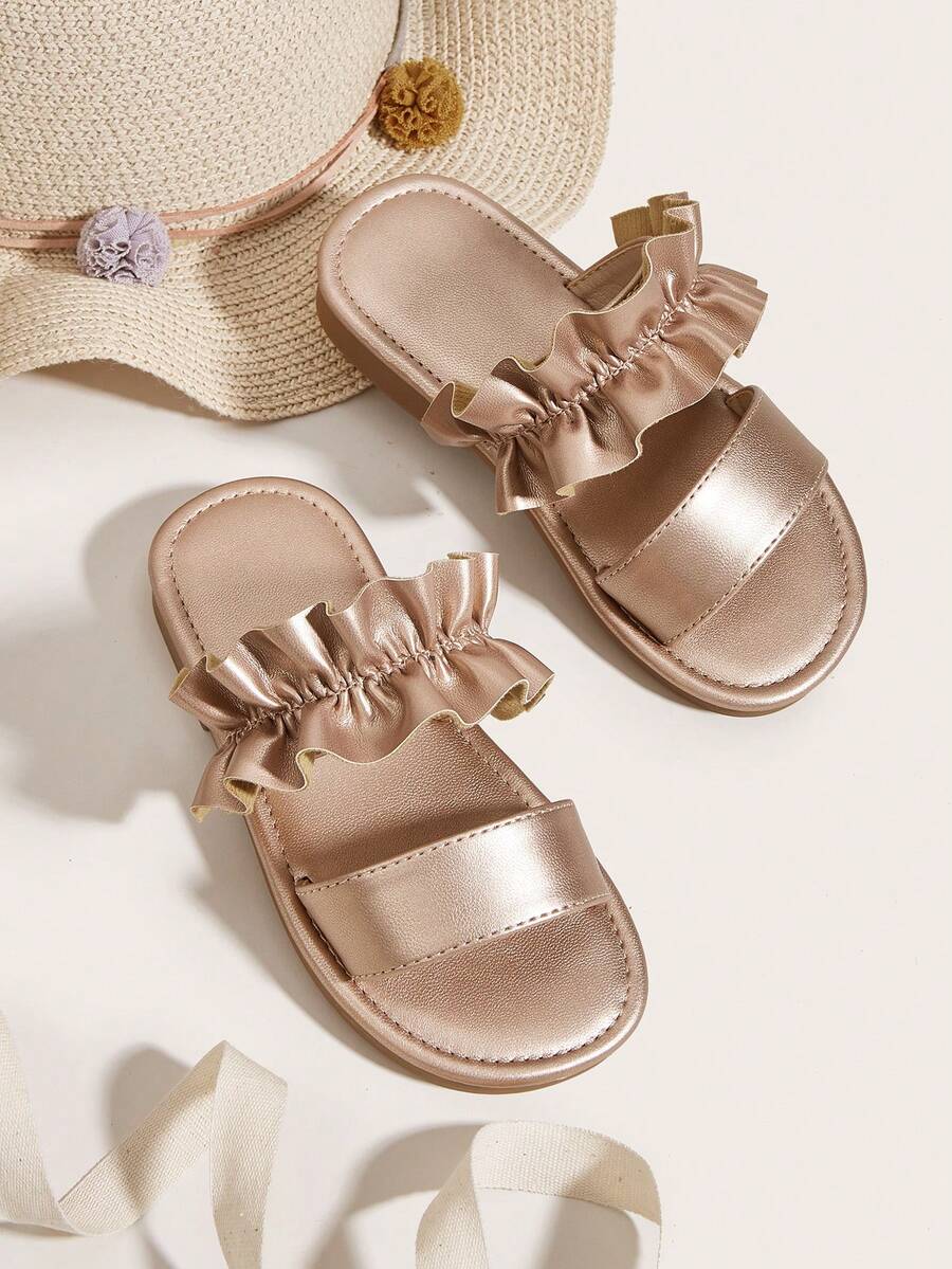Zapatillas De Princesa Versátiles Y De Excursión A La Moda Para Niños - Champán - Ver 1