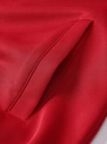 Chaqueta de manga larga para hombre estilo rave, nueva chaqueta deportiva de primavera y otoño, casual para exteriores y correr, con cremallera retro de estilo europeo y americano, con estampado de "Money First Prayer", adecuada para uso casual, deportes, correr y actividades al aire libre - Rojo - Ver 8