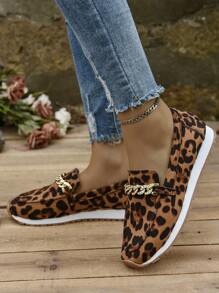 女豹紋款戶外一腳蹬水磚輕便軟底時尚百搭鞋戶外度假風春四季休閒運動鞋 - 彩色 - 查看 4