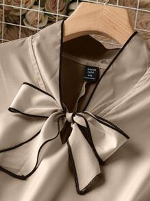 DreamSkyne 女式加大號打結通勤襯衫