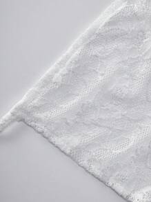 SHEIN Unity Women's Lace Halter Top - White - View 6