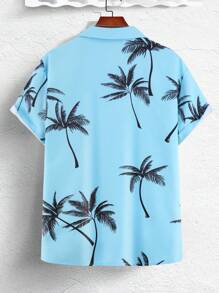 Manfinity RSRT Men's Coconut Trees Printed Short Sleeve Shirt - Multicolor - View 2