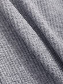 DAZY Women's Solid Color Ribbed Knit Cami Sleep Dress - Grey - View 7