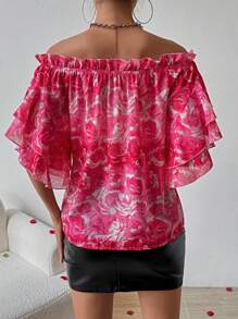 Chiquease 女士花卉印花露肩衫 - 彩色 - 查看 2