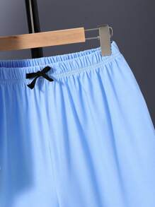 SHEIN Explorewe Teen Boy Palm Tree Printed Ombre Short Sleeve T-Shirt And Shorts Set - Multicolor - View 9