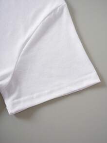 INAWLY 女款字母心形印花短袖 T 卹 - 白色 - 查看 4