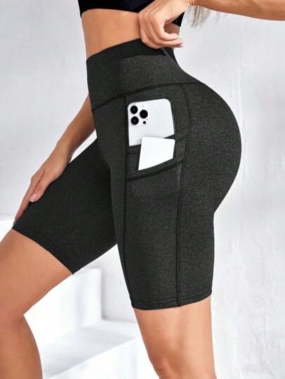 Easithlete Women's Sports Shorts With Pockets Biker Shorts Spandex Short