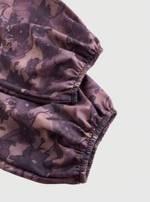 ROMWE Fairycore Women's Off-Shoulder Floral Print Shirt - Brown - View 3