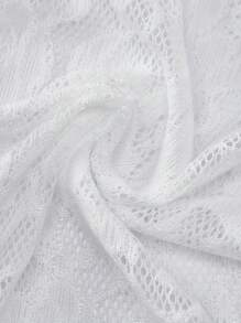 SHEIN Unity Women's Lace Halter Top - White - View 3