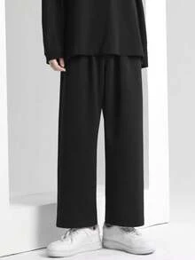 Manfinity Hypemode Loose Fit Men's Sweatpants With Pockets - Black - View 3